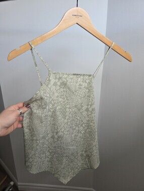 Paper Crane Sage Green Floral Slip Cami